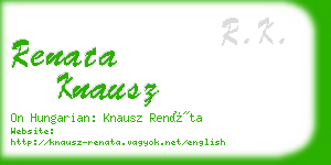 renata knausz business card